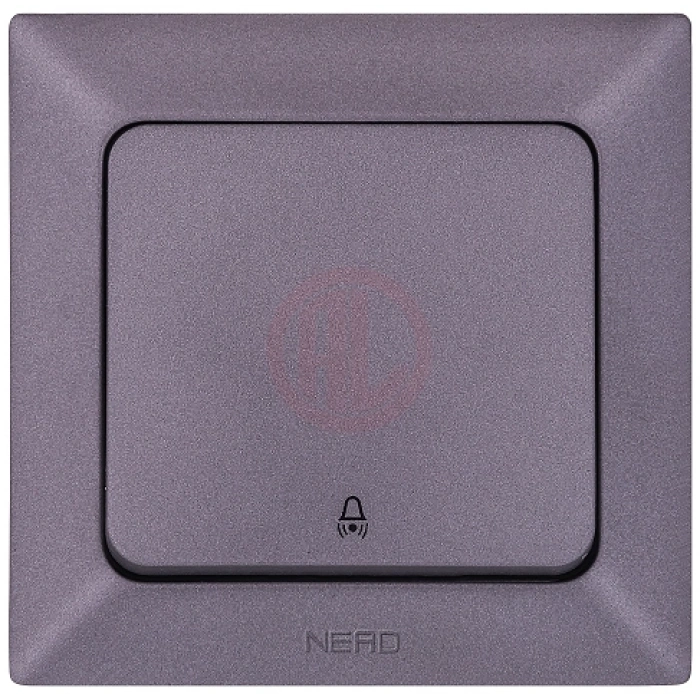 Ne-Ad Aras Metalik Anahtar Grubu / Zil Anahtarı Füme (Çerçevesiz)