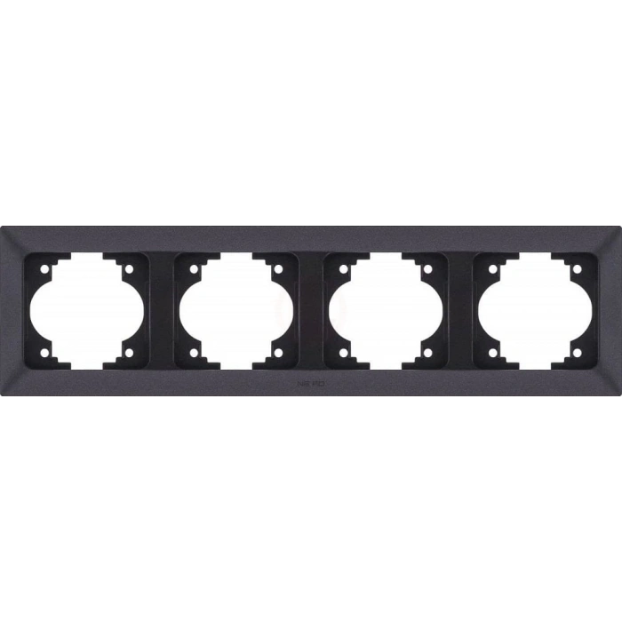 Ne-Ad Aras Metalik Çerçeve Dörtlü Yatay Siyah