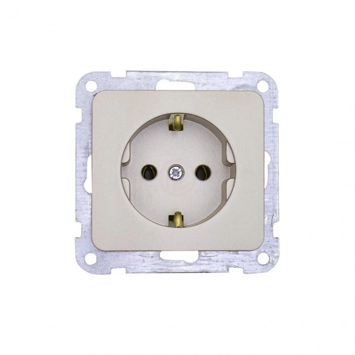 Ne-Ad Aras Metalik Priz Grubu / Normal Priz Metalik Bej (Çerçevesiz)