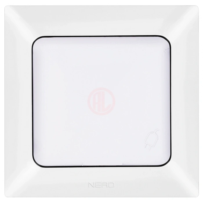 Ne-Ad Aras Priz Grubu / Kapaklı Topraklı Priz Beyaz (Çerçevesiz)