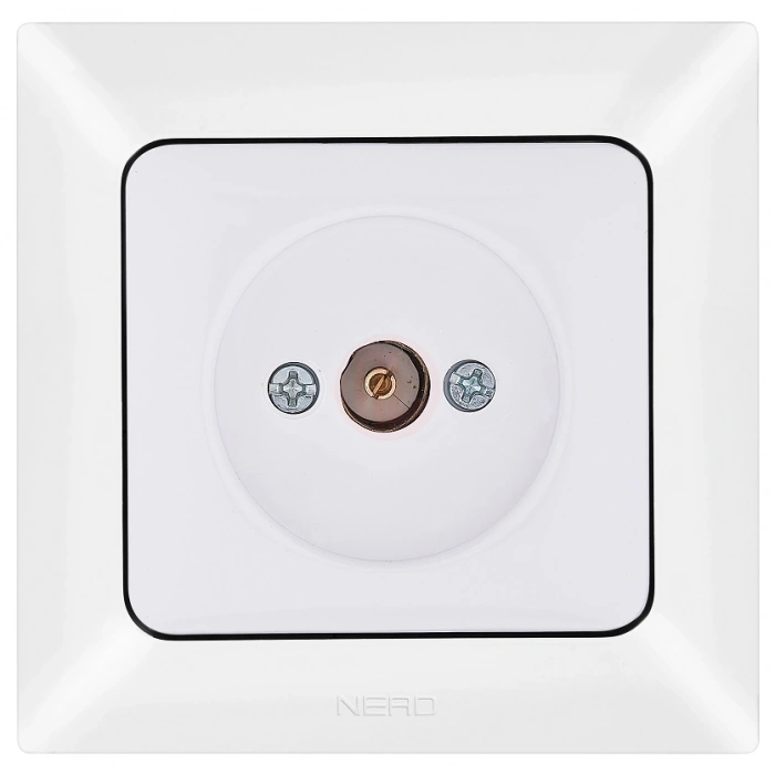 Ne-Ad Aras TV Radyo Elektronik / TV Anten Prizi (Geçişli - Sonlu) Beyaz (Çerçevesiz)