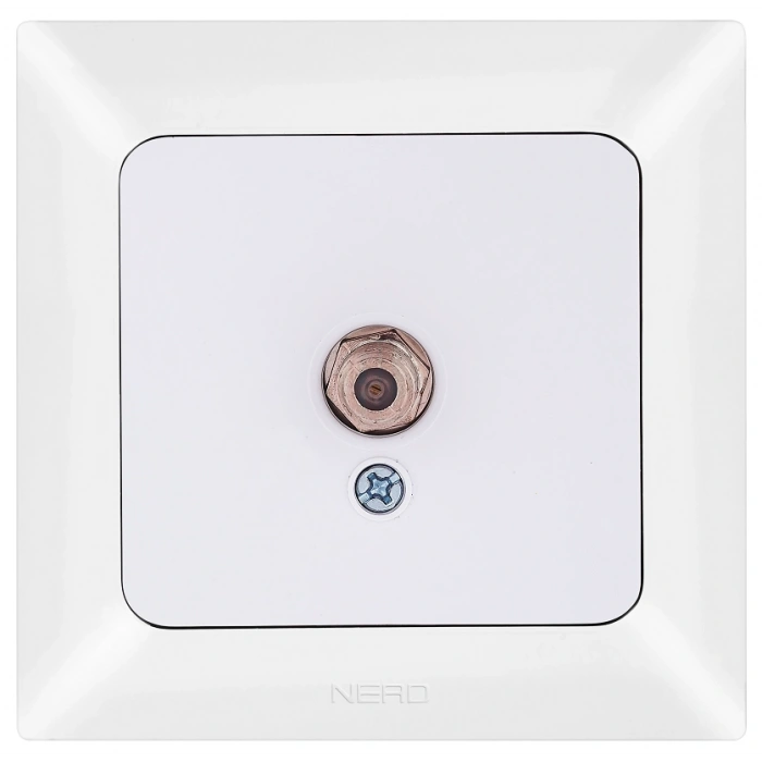 Ne-Ad Aras TV Radyo Elektronik / Uydu Sat Priz Eko Beyaz (Çerçevesiz)