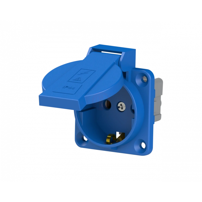 Ne-Ad Kombinasyon / 1x16 A Kapaklı Topraklı Pano Prizi Mavi