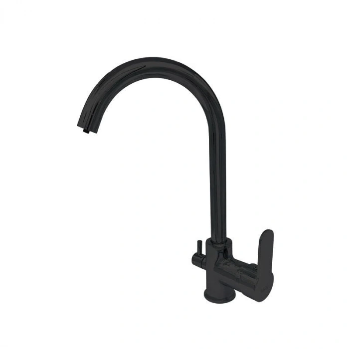 Newarc Domino Arıtma Su Girişli Evye Bataryası Siyah