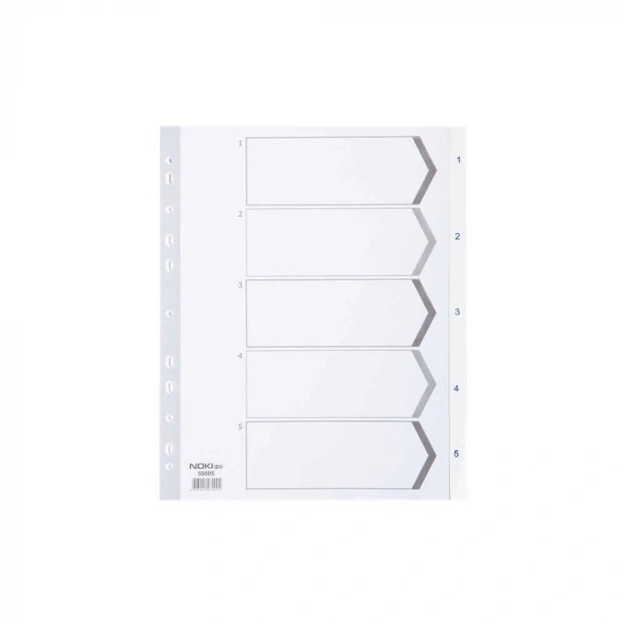 Noki Seperatör Hd Ayraç Plastik Beyaz 1-5 Rakam