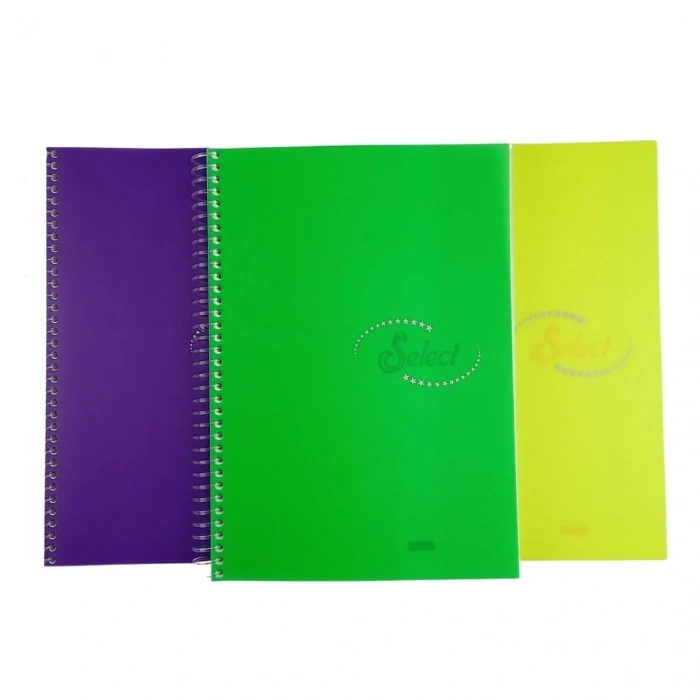 Notte PP Kapak Spiralli Okul Defteri Select A4 200yp Çizgili