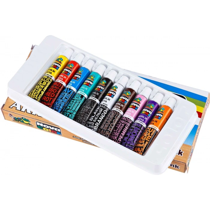 Nova Color Akrilik Boya Seti 10 Renk x 7 ml. Tüp