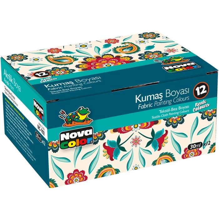 Nova Color Kumaş Boyası Seti 12 Renk x 30 ml.