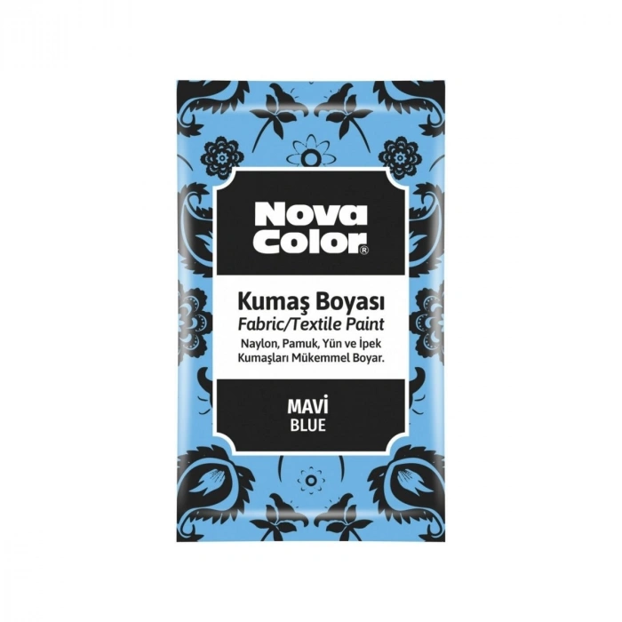 Nova Color Kumaş Boyası Toz 12gr Mavi
