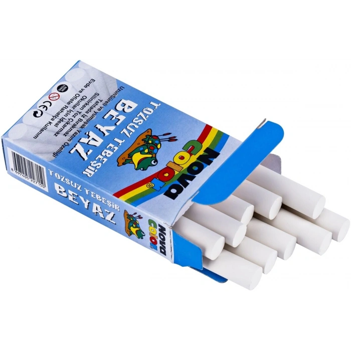 Nova Color Tozsuz Tebeşir Beyaz 10lu