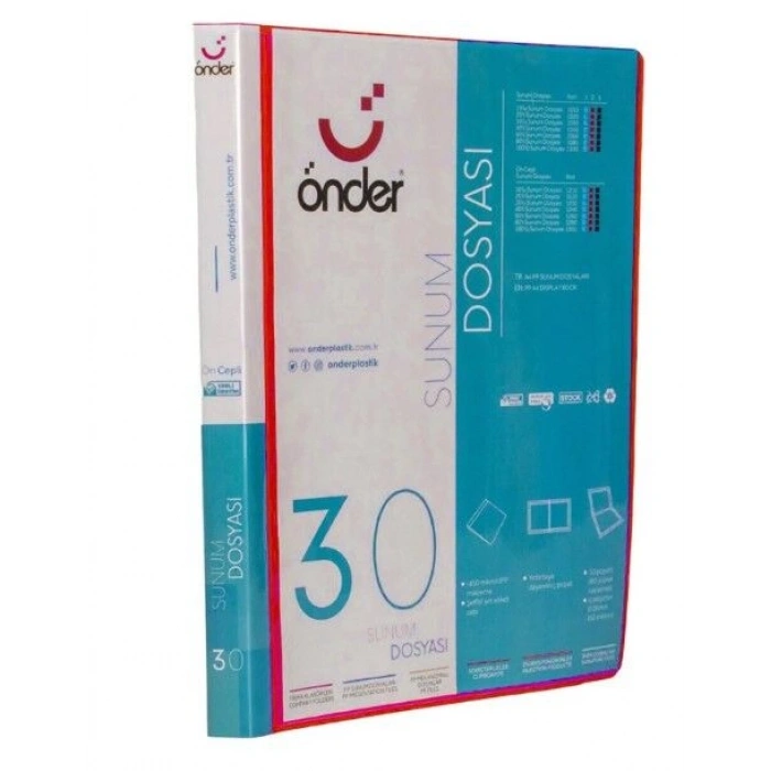 Önder Sunum Dosyası Önü Cepli A4 30lu