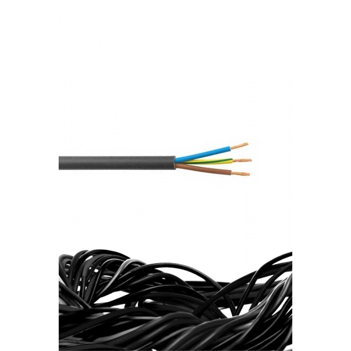 Öznur TTR Kablo 3x1,5 mm H05VV-F (NYMHY) Siyah
