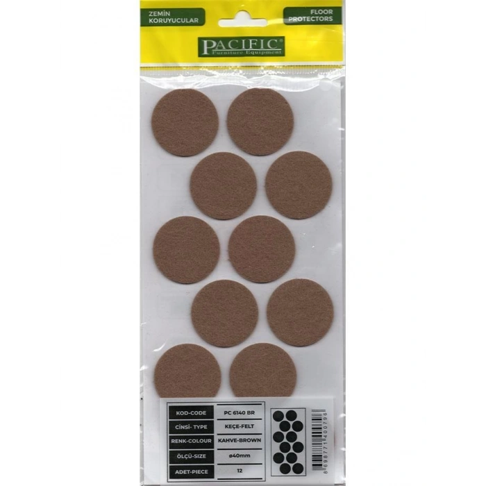 Pacific Kahve Yapışkanlı Keçe 40 mm