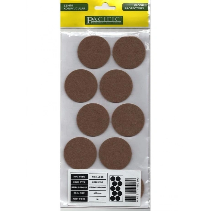 Pacific Kahve Yapışkanlı Keçe 45 mm