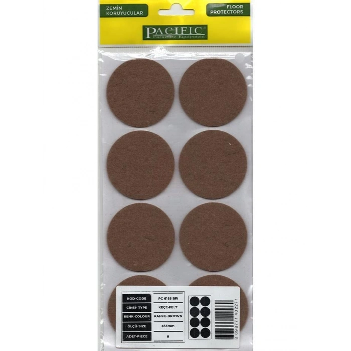 Pacific Kahve Yapışkanlı Keçe 55 mm