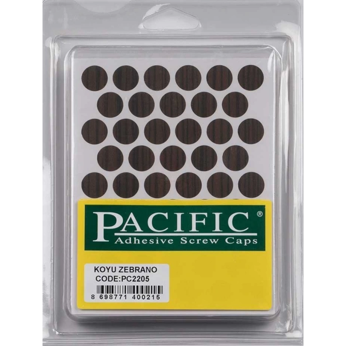 Pacific Koyu Zebrano Yapışkanlı Tapa 14 mm