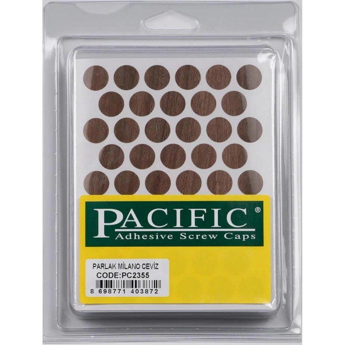 Pacific Parlak Milano Ceviz Yapışkanlı Tapa 14 mm