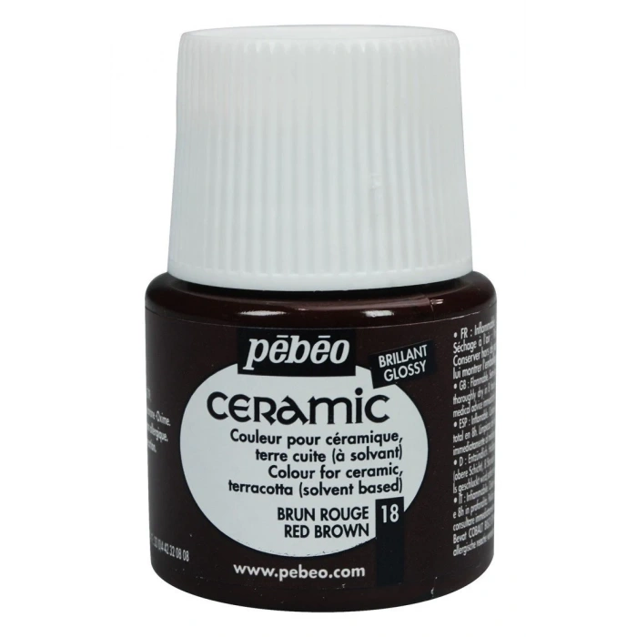 Pebeo Ceramic Seramik Boyası 45ml 18 Red Brown
