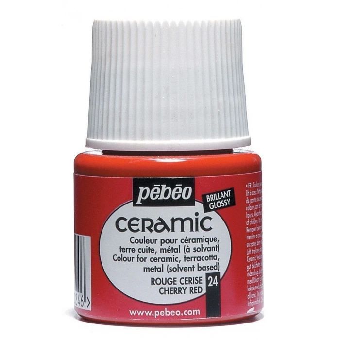 Pebeo Ceramic Seramik Boyası 45ml 24 Cherry Red