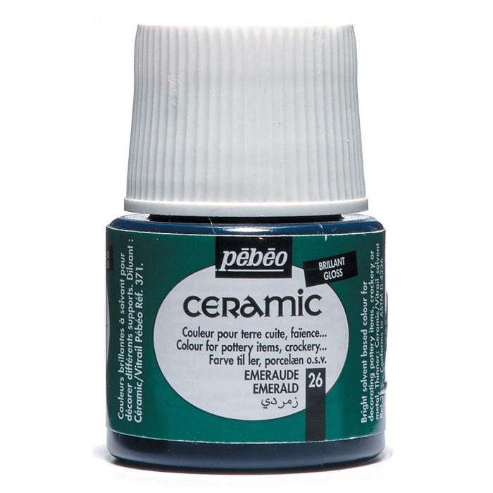 Pebeo Ceramic Seramik Boyası 45ml 26 Emerald Green