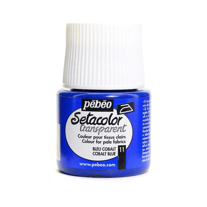 Pebeo Setacolor Light Fabric Transparan Kumaş Boyası 45ml 11 Cobalt Blue