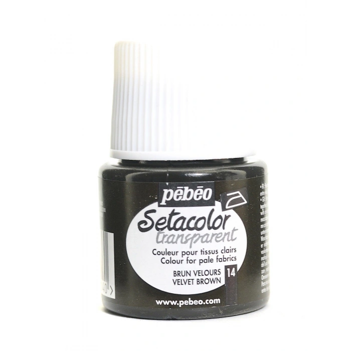 Pebeo Setacolor Light Fabric Transparan Kumaş Boyası 45ml 14 Velvet Brown