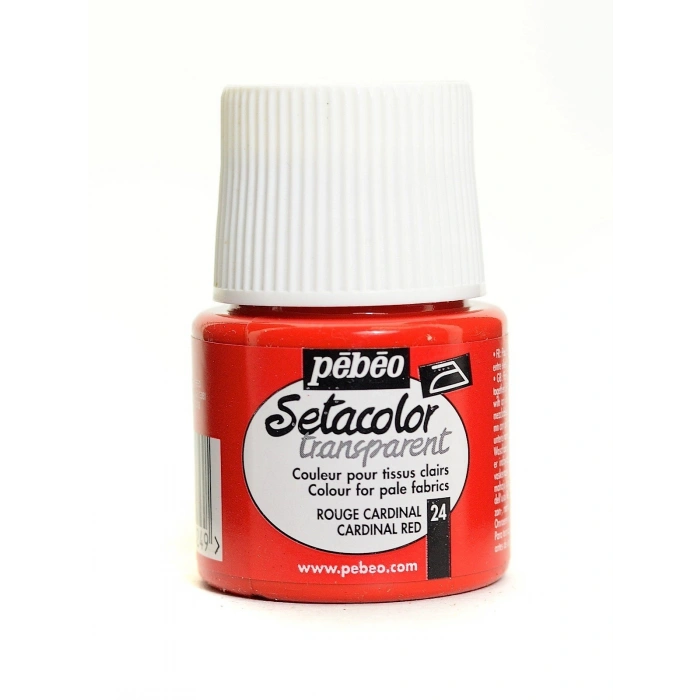 Pebeo Setacolor Light Fabric Transparan Kumaş Boyası 45ml 24 Cardinal Red