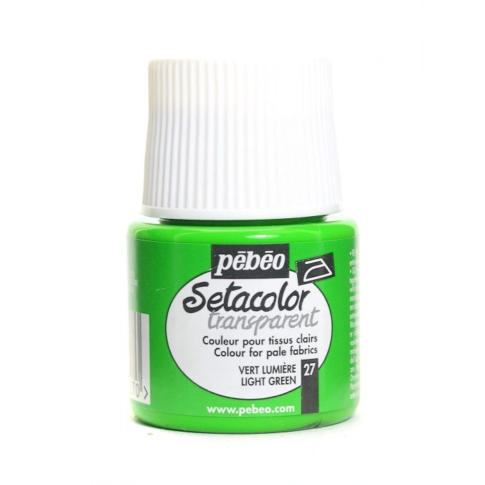 Pebeo Setacolor Light Fabric Transparan Kumaş Boyası 45ml 27 Light Green
