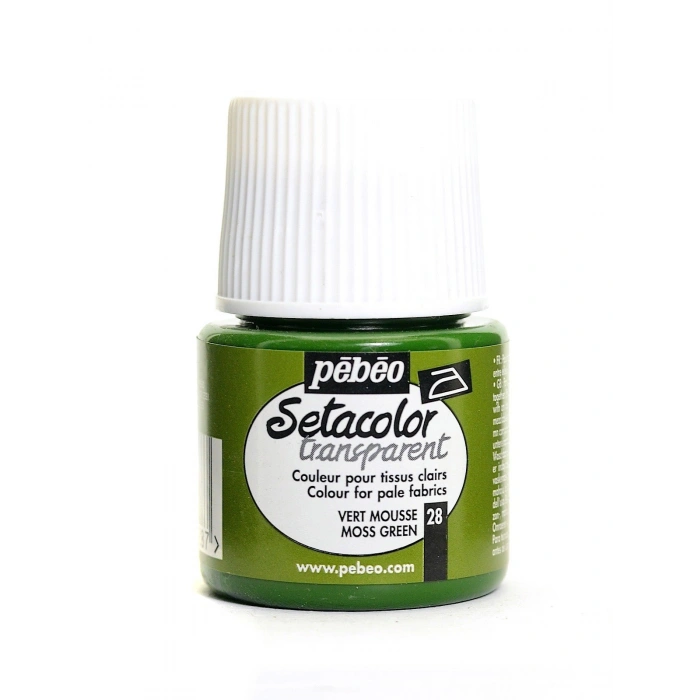 Pebeo Setacolor Light Fabric Transparan Kumaş Boyası 45ml 28 Moss Green