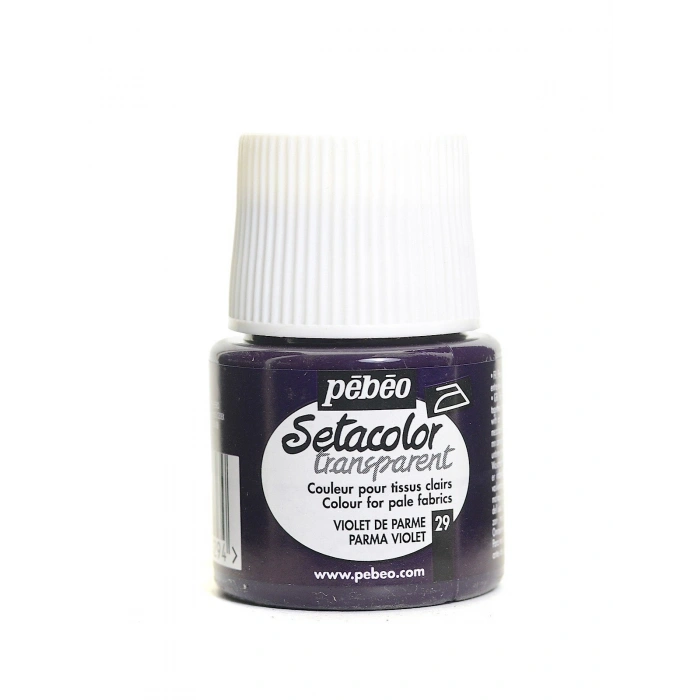 Pebeo Setacolor Light Fabric Transparan Kumaş Boyası 45ml 29 Parma Violet