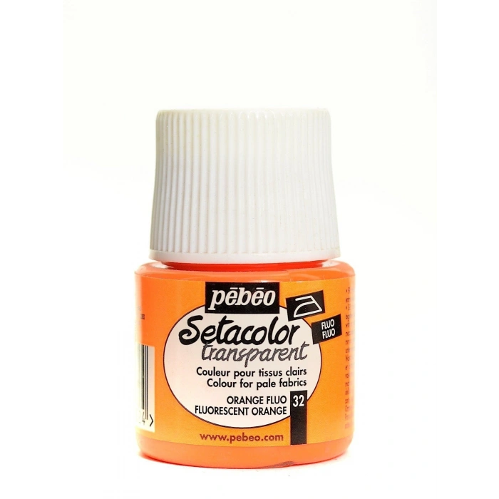 Pebeo Setacolor Light Fabric Transparan Kumaş Boyası 45ml 32 Fluorescent Orange