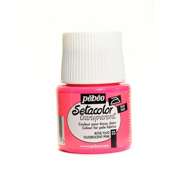 Pebeo Setacolor Light Fabric Transparan Kumaş Boyası 45ml 33 Fluorescent Pink