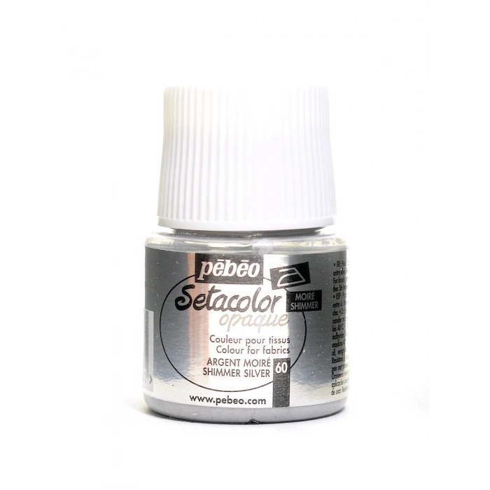Pebeo Setacolor Opak Kumaş Boyası 45ml 60 Shimmer Silver