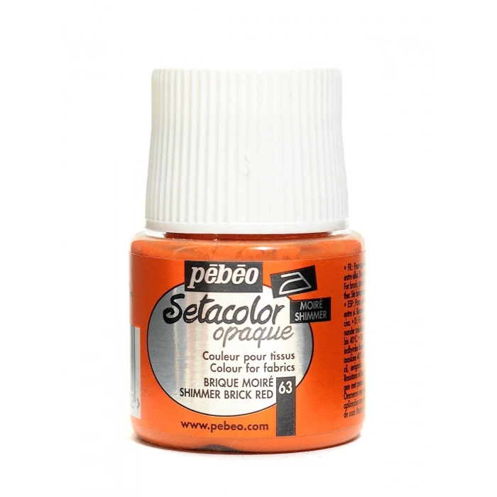 Pebeo Setacolor Opak Kumaş Boyası 45ml 63 Shimmer Brick Red