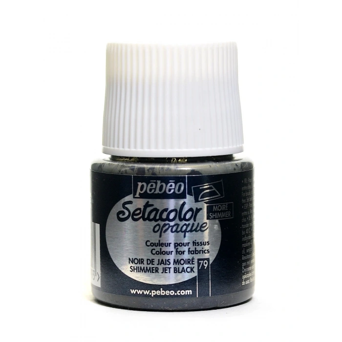 Pebeo Setacolor Opak Kumaş Boyası 45ml 79 Shimmer Jet Black