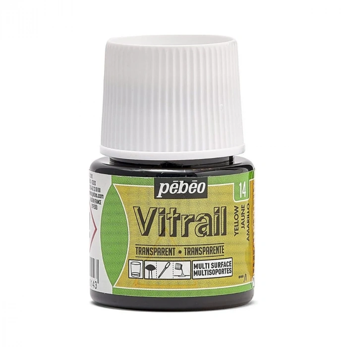 Pebeo Vitrail Cam Boya 45ml 14 Yellow