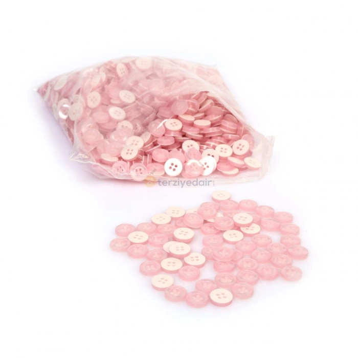 Pembe Gömlek Düğmesi 100 Adet