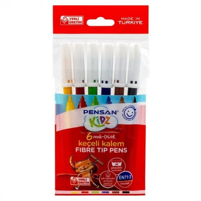 Pensan Kidz Keçeli Kalem Seti 6lı