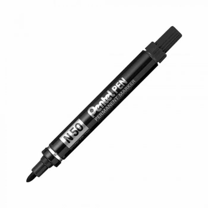 Pentel N50 Metal Gövde Yuvarlak Uçlu Markör Siyah