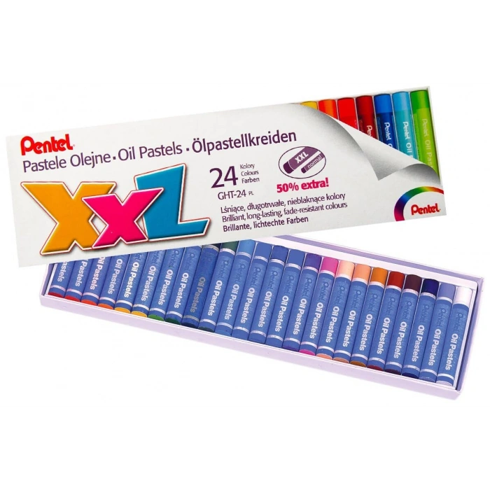 Pentel Yağlı Pastel Boya 24 Renk (Y GHT-24PL)