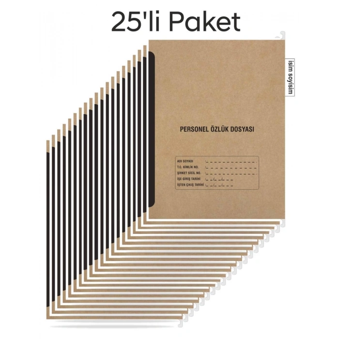 Personel Özlük Dosyası 8 Yapraklı (Metal Askılı 25 Adet)