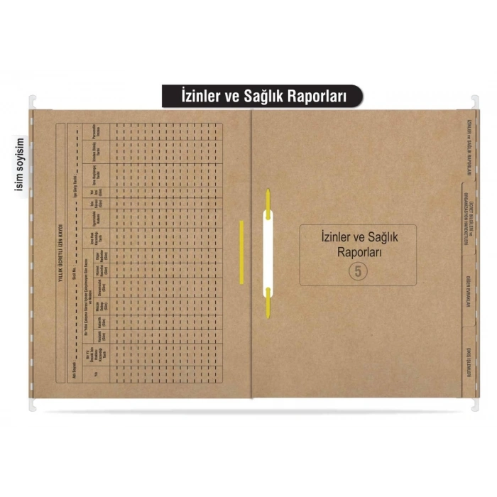 Personel Özlük Dosyası 8 Yapraklı (Metal Askılı 25 Adet)