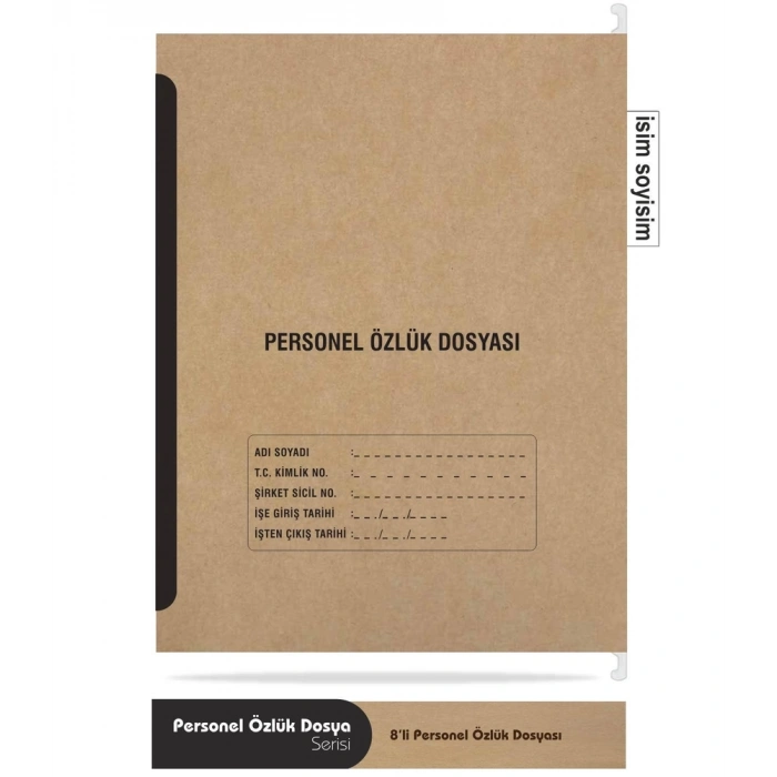 Personel Özlük Dosyası 8 Yapraklı (Metal Askılı 50 Adet)