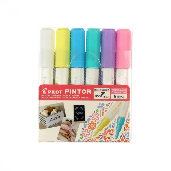 Pilot Pintor Marker Kalem Seti 6lı EF Pastel