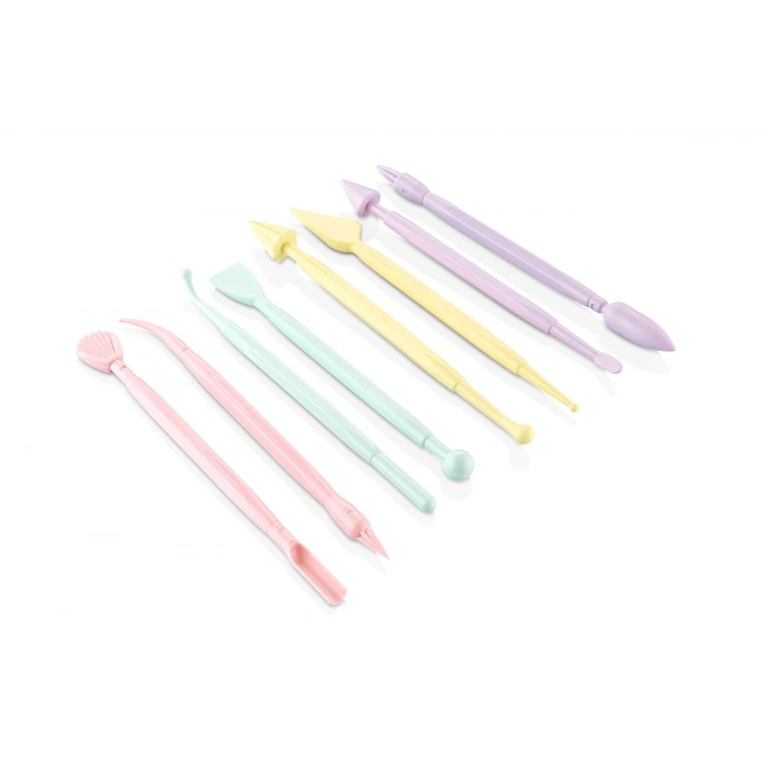 Plastik Polimer Kil Hamur Modelaj (Modelleme) Aleti Seti 8 Parça