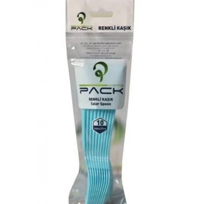 Plastik Renkli Kaşık 10 lu