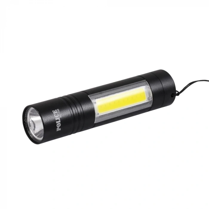 Police PC-700 XPE + Cob Led Çift Aydınlatma El Feneri ( 1 x AA )
