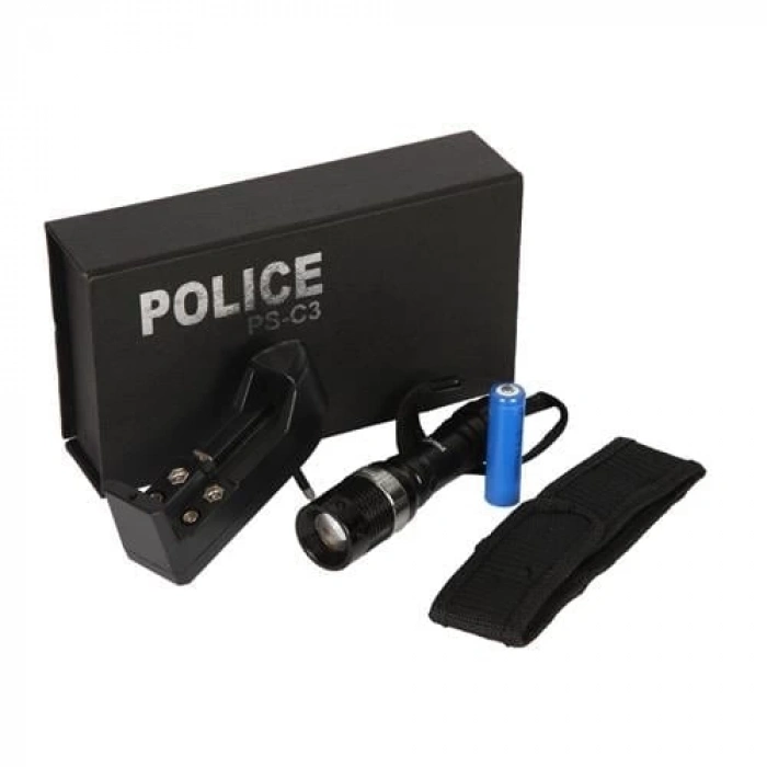 Police PS-C1820 Cree Power Ledli El Feneri+Kafa Feneri