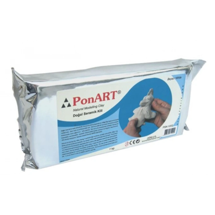 Ponart - Kosida Seramik Hamuru Kili 1000 gr. Beyaz