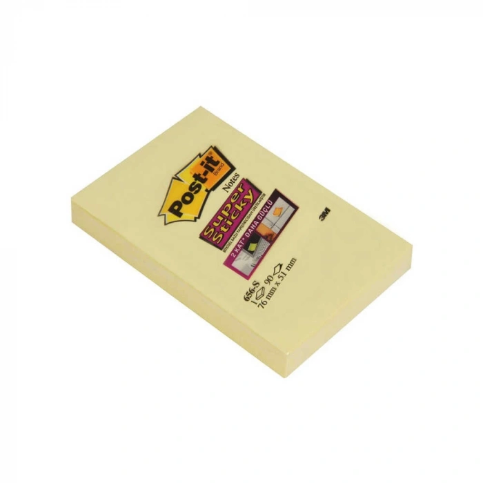 Post-it Super Sticky Yapışkanlı Not Kağıdı 51x76mm 90 Yaprak Sarı